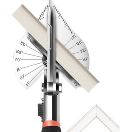Justerbar Vinkelskjæresaks for PVC-ledningsbeskyttelse, Gulvlister, Kvartrund List, Fliskant