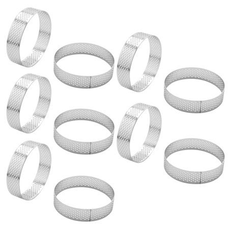 30 stk Runde Perforerte Pai Ring Bunn Tårn Pai Kakeform Baking Perforert Kake