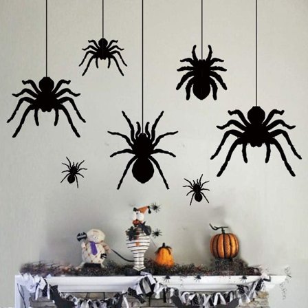Dekorationer för Halloween, Extra Large Scary Spider Wall Decal Wind