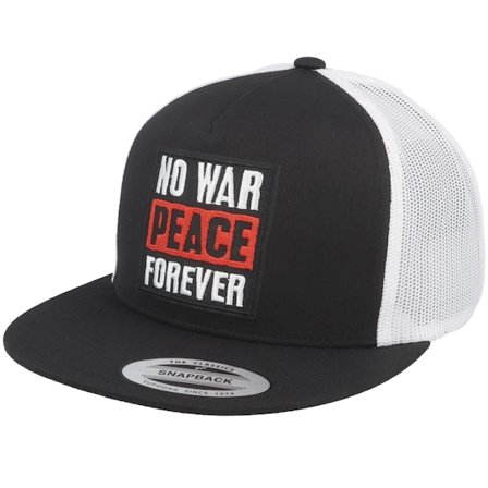 Iconic - Noir trucker Casquette - No War Peace Forever Black/White Trucker @ Hatstore