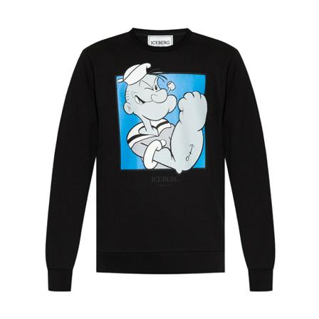 Iceberg Sweatshirt , Zwart , Heren , Maat: L