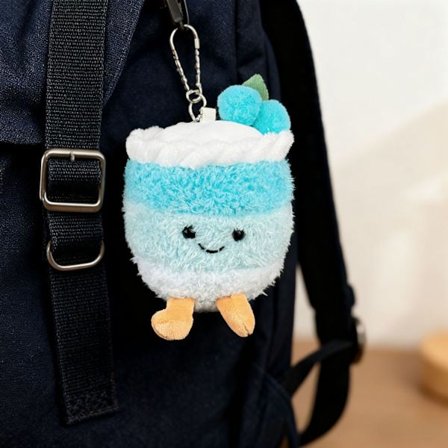 Mjukdjur | Mjuk och söt hängande docka | Klassisk present till barn, 10-20 cm Samlarobjekt Mjukdjur**Moussetårta - Blå