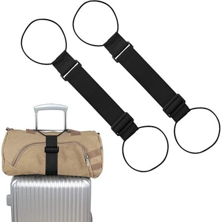 2 stk Elastiske Festestropper for Bagasje, Justerbare Bagasjeremmer for Kofferter, Fest Vesker, Bærbar Reisekoffert Tilbehør