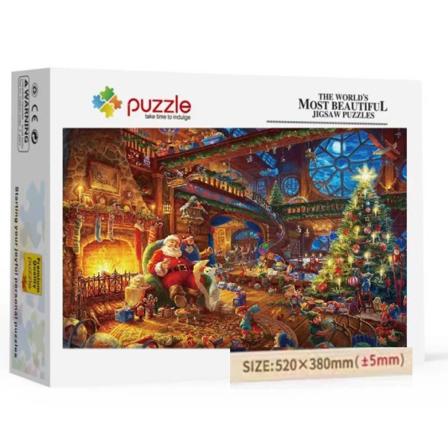 Puslespill adventskalender 2023, 1000 brikker 24 dagers julekalender nedtelling adventskalendere