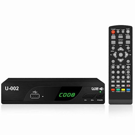 H.264 DVB-T2 U-002 WiFi TV-boksi Älykäs 1080P TV-boksi - EU-pistoke