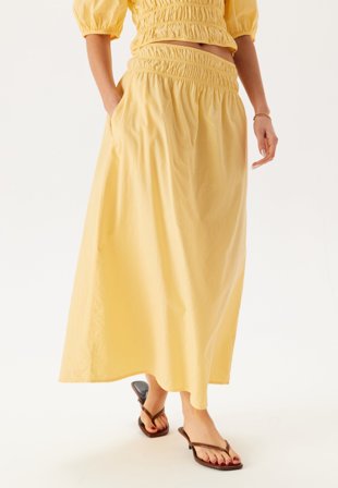 BUBBLEROOM - Smock Waist Maxi Skirt - XS
