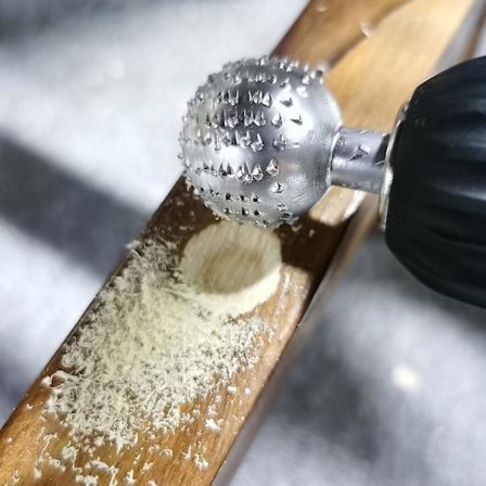 1/4 tumsskaft sfärisk roterande borr 3 cm huvudfräs karbidfil volframståls träskärning slipningshuvud(B)