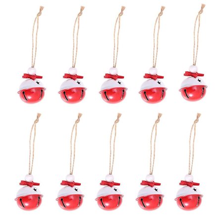 Säsongs- & Juldekorationer 10st Klockdekorationsprydnadsset Julgransdekoration Hänge Q