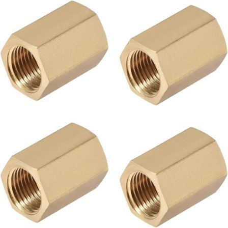 4 stk. Rørkobling Sekskantnippel Kobling Nippel Kobling