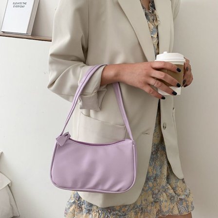 Violetti naisten laukku baguette-laukku olkalaukku käsilaukku