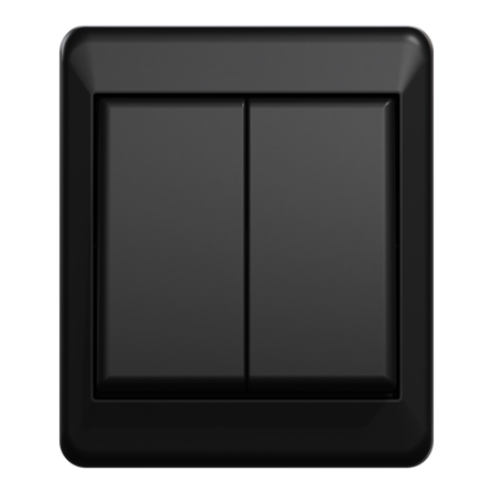 ELKO Kronevender/serievender bryter påvegg RS16 sort