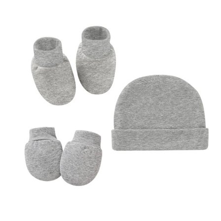 Nyfødt sykehuslue Baby Hat og Anti Scratch Mittens Set for 0