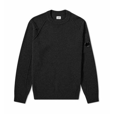 C.p. Company, Lambswool Crew Neck Czarny, Mężczyzna, Rozmiar: 2XL