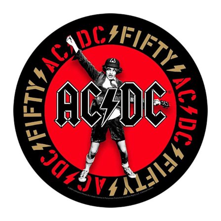 AC/DC Angus Emblem Påsydd Vävd Patch One Size Röd/Svart