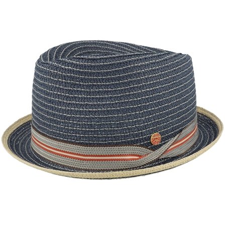 Mayser - Blue - straw - Hat - Samu Paperbraid Blue Straw Hat - Hatstore