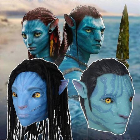 Film Avatar 2 Cosplay Maske Latex The Way Of Water Alien Kostymefest Halloween Masker Voksen