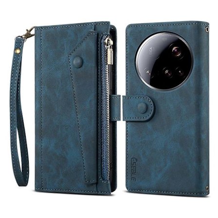 ESEBLE Star Series til Xiaomi 15 Ultra Etui Lynlås Pung Læder Støtteben Telefon Cover [DB]
