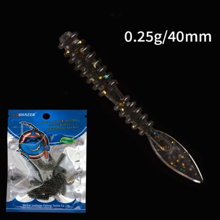 20 STK. Fiske Soft Lures Fiske Jig Lure SORT