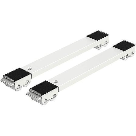 Sæt af 2 Transport Ruller til Vaskemaskine Under Chassis Kompatibel Vaskemaskine Køleskab Tørretumbler, Fryser Op til 300 Kg, Med 24 Hjul, Bremse, W