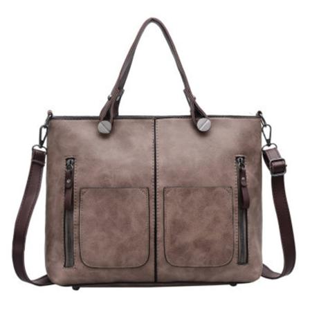 Cross-Border Europæisk og Amerikansk Udenrigshandel Ny Dametaske Stor Taske Enkel Mode Dame Håndtaske Retro Skuldertaske Tasker Flesh Pink