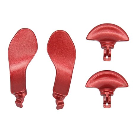 4 kpl PS5 Edge -ohjaimen metalliset takaliipaisimet, ammattimainen korvaava punainen painike