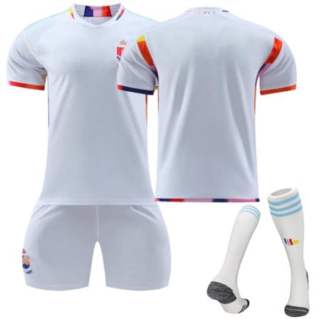 2022 Qatar World Cup Belgien Borta Fotbollströja Set Xl
