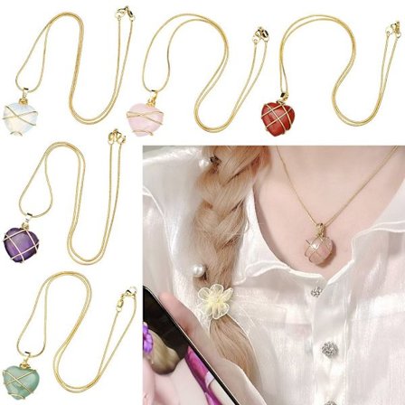 Classic Love Opal Powder Diamond Castle Halsband crystal clear