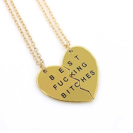 Venskabs halskæde til venner bedste tæver / venner guld