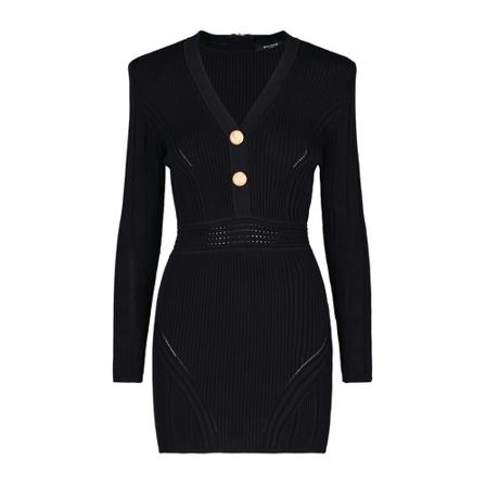 Balmain, Short Dresses Zwart, Dames, Maat:S