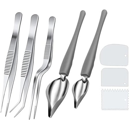 8 stk Chef Art blyant i rustfritt stål, kulinarisk tegnesett