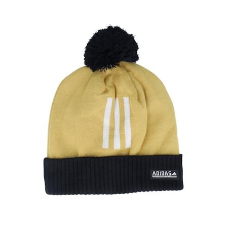 Adidas - Žlutá pom Beanie - 3 Stripes Beanie Oat Pom @ Hatstore
