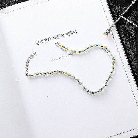 Halsband Bohemiska Regnbågsfärgade Pärlor Choker Halsband(D)