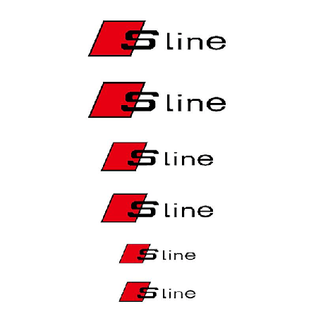 6 stk./sett Bil Styling Bremsekaliper Deksel Dekorative Dekaler Klistremerke For A3 A4 A5 A6 Q3 Q5 Q7 Rs3 Rs4 Rs5 Rs6 Rs7 Sport