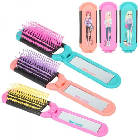Top Model Hårborste Hairbrush Kam Vikbar Med Spegel Rest 1 Välj 1.skär Hayden