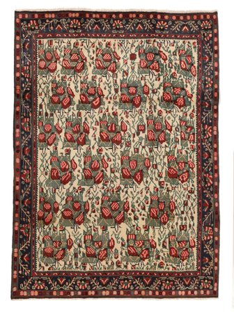 Tecido À Mão Afshar/Sirjan Tapete 206X288 Persa Lã Preto/Vermelho Escuro