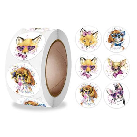 500st stickers klistermärken - Djur motiv - Cartoon multifärg