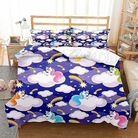 Sarjakuva Yksisarvinen Sarja Kolmiosainen Pussilakanasetti Harjattu Kaksiosainen Setti X