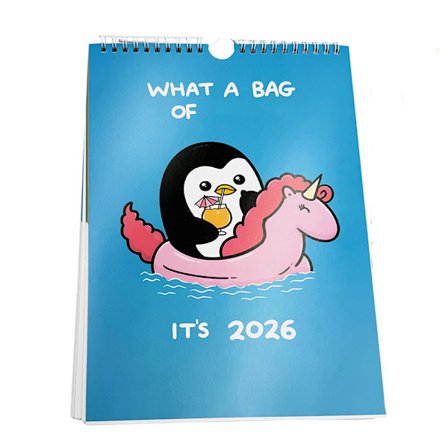 Väggkalender 2026: Stötande och Ursäktande Rolig! 12 månader