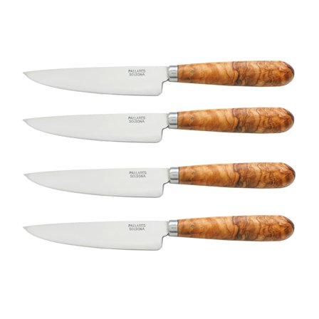Pallarès Köttkniv 22,5 cm 4-pack, rostfritt stål/olivträ | Matlagning > Köksknivar > Övrigt knivar > Köttkniv | Bagaren och Kocken