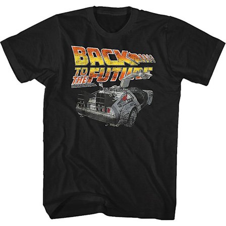 Svart Distressed Back to the Future T-shirt