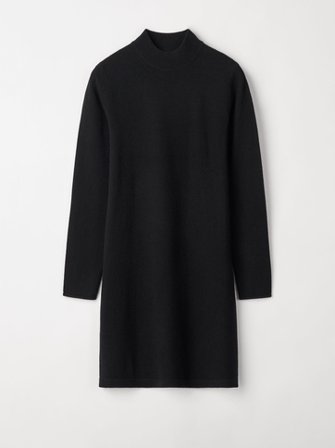 Soft Goat - Tunic Dress - Cashmere dress - S - Black