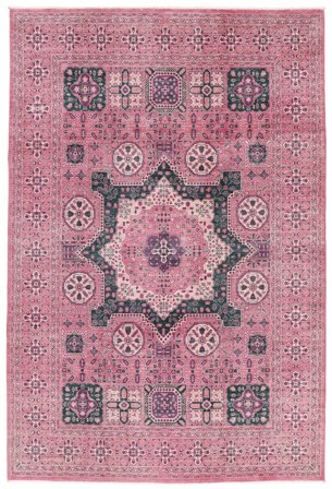 Mamluk Teppich Handgeknüpft 200X295 Rot/Schwarz Afghanistan