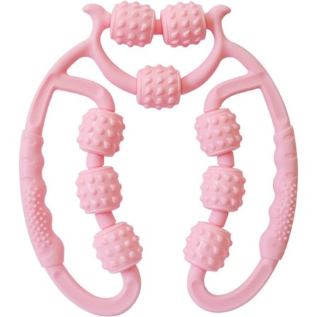 Fit Roll Pro Massager Cellulite Trigger Point Massage Roller, Multifunktionel til nakke, arm, ben, væv smertelindring og dyb fascieløsning Pink