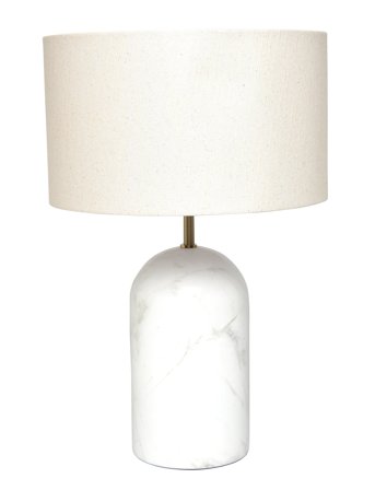ENKEL LIVING Flair Table Lamp White Marble - White - H49CM
