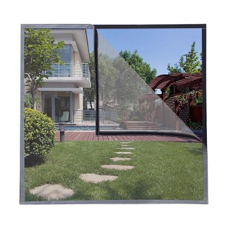 1 stk. Universal Vindue Transparent Fluenet / Vaskbart Net / Justerbart Insektnet, DIY Vinduesstørrelse