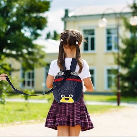 Barnryggsäck Skolväska Anti Lost Med Sele Och Tyglar För Barn Småbarn Pojke Flicka 1 Till 3 År Gammal (mörkblå)