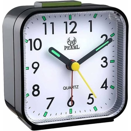 Väckarklocka för sovrum, tyst analog väckarklocka utan tickande med snooze-funktion och ljusknapp, supertyst batteridriven klocka