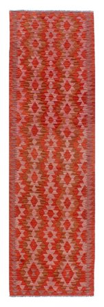 83X297 Tapis Kilim Afghan Old Style D'orient De Couloir Rouge Foncé/Rouge (Laine, Afghanistan) Carpetvista