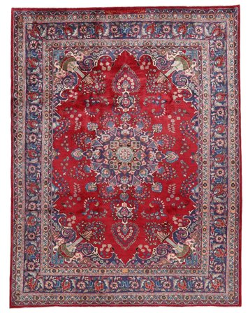 Oriental Mashad Rug 250X325 Dark Red/Red Large Wool, Persia