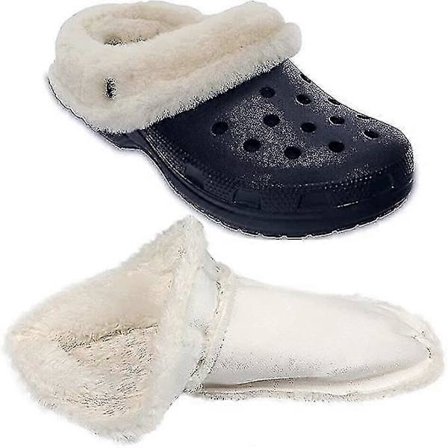 Skor Lämmin Vuori Crocs-puukengät Vuorinvaihto, Valkoinen Turkisinsertti Vuori Kengän Sisävuori Crocs-puukengille